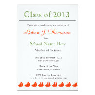 Sail boats graduation announcement party personalized announcement