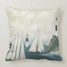 Sail Boats Reversible Pillow