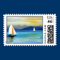 Sail boats stamps