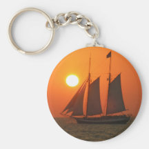 Sail into the Sunset Keychains