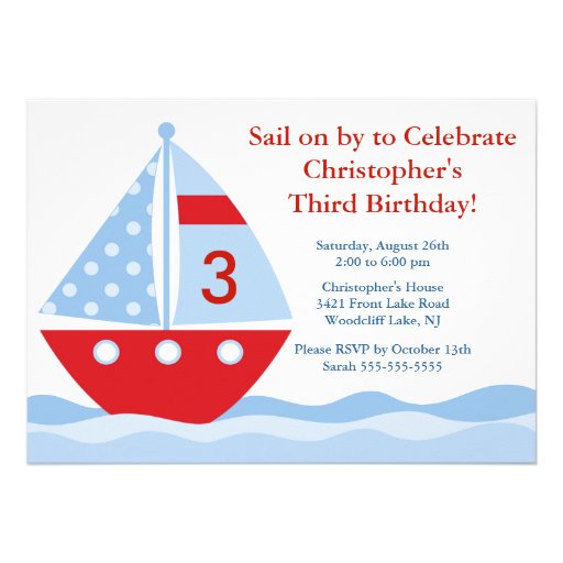 Sail on by & Celebrate Birthday Invitation