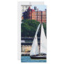 Sailboat Against Manhattan Skyline Personalized Rack Card