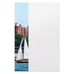 Sailboat Against Manhattan Skyline Stationery Design