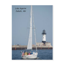 Sailboat Ahoy!, Lake Superior Duluth, MN postcards by scarey10 Sailboat Ahoy!, Lake Superior Duluth, MN postcards