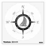 Sailboat And Compass Rose Room Graphic