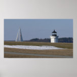 Sailboat and Lighthouse-New England Posters