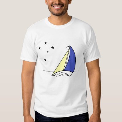 Sailboat and Southern Cross - Customized Tee Shirts
