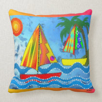 Sailboat Art Pillow Artist Designed pillows