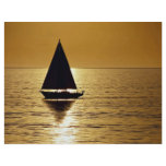 Sailboat at sunset, sloop flyers