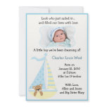 Sailboat Baby Announcement Cards invitations