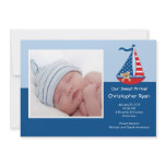 SAILBOAT Baby Boy Photo Announcement