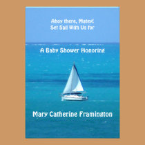 Sailboat Baby  Shower Invitation invitations