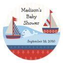 Sailboat Baby Shower Sticker sticker