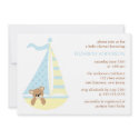 Sailboat Bear Baby Shower Invitations invitation