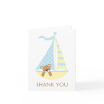 Sailboat Bear Baby Shower Notecards