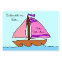 Sailboat Birth Announcement Card business cards