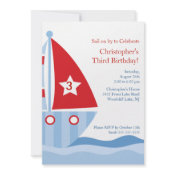 SAILBOAT Birthday Invitation invitation