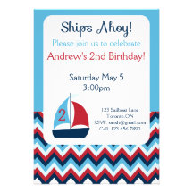 Sailboat Birthday Invitation