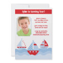 Sailboat Birthday Party Invitation invitation