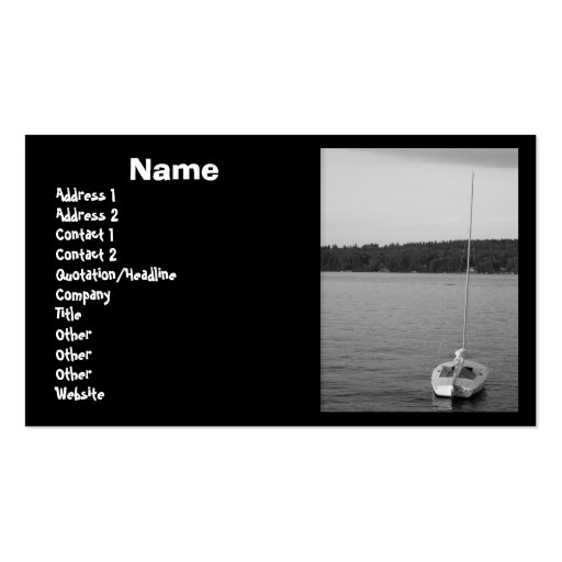 Sailboat Business Card Template (front side)
