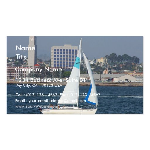 Sailboat Business Cards (front side)