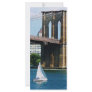 Sailboat by the Brooklyn Bridge Rack Card Design
