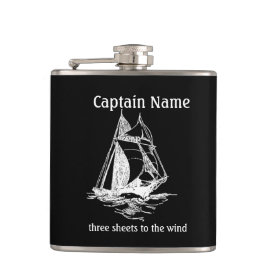 Sailboat Captain Custom Flask