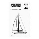 Sailboat Drawing postage by White_Wedding Sailboat Drawing postage