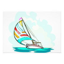 Sailboat in the Wind Personalized Invite
