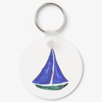 Sailboat Keychain by ginyhogan Sailboat Keychain