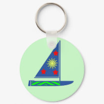 Sailboat Keychain by patcallum Sailboat Keychain