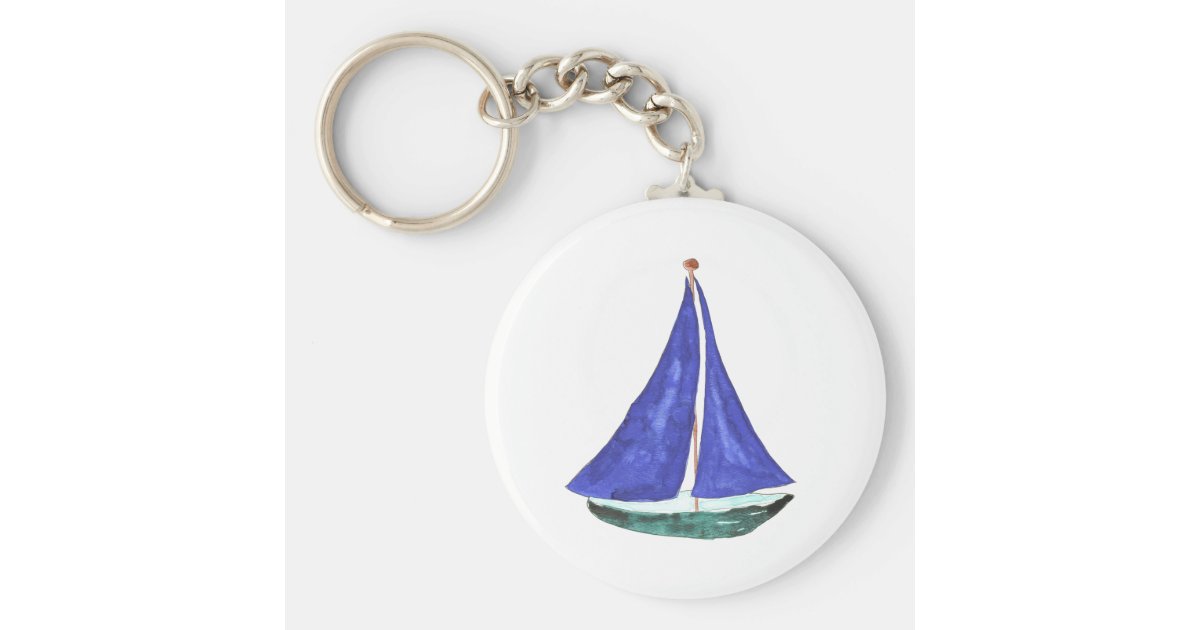Sailboat Keychain Zazzle