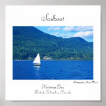 Sailboat, Kootenay Bay, British Columbia, CN Poster
