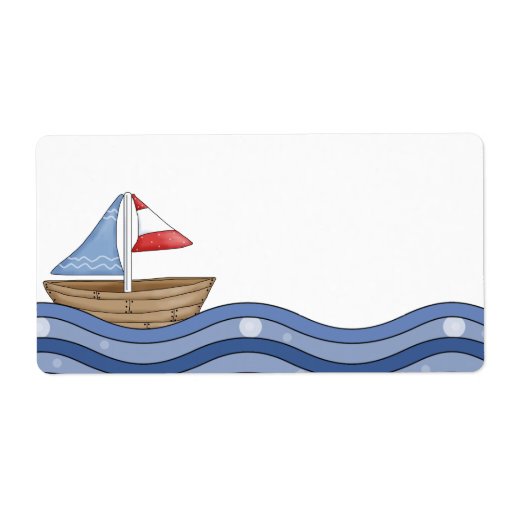 Sailboat Label Custom Shipping Label Zazzle