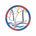 Sailboat Logo Outline embroidered shirts