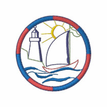 Sailboat Logo Outline embroidered shirts