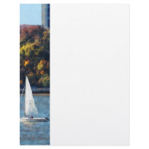 Sailboat Near Chelsea Pier Custom Letterhead