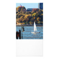 Sailboat Near Chelsea Pier Photo Greeting Card