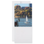 Sailboat Near Chelsea Pier Rack Card Design