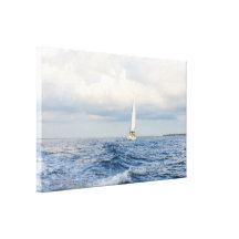 Sailboat on Port Charlotte Harbor Stretched Canvas Print