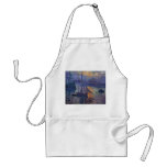 Sailboat painting boating art Monet sunrise at sea Aprons