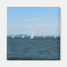 Sailboat Races Fridge Magnets