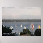 Sailboat Racing - Brockville Ontario Canada Print