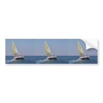 Sailboat Racing On Mar Menor Bumper Sticker
