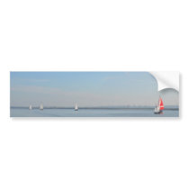 Sailboat Racing On The Thames Bumper Stickers