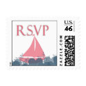 Sailboat rsvp postage stamp