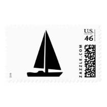 sailboat - sailing boat postage stamp