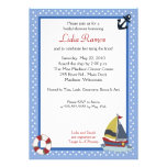 Sailboat Sailing Nautical 5x7 Bridal Shower Invite