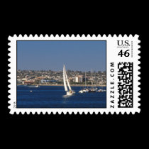 Sailboat, San Diego, California stamps
