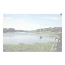 Sailboat, Stepstone Creek, Cape Cod, Massachusetts Stationery